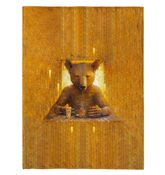 Close-up of the Bear Wilderness Sherpa Blanket's soft and cozy fabric.